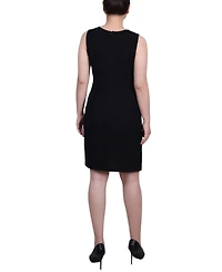 Ny Collection Women's Novelty Knit and Lace Dress, 2 Piece Set