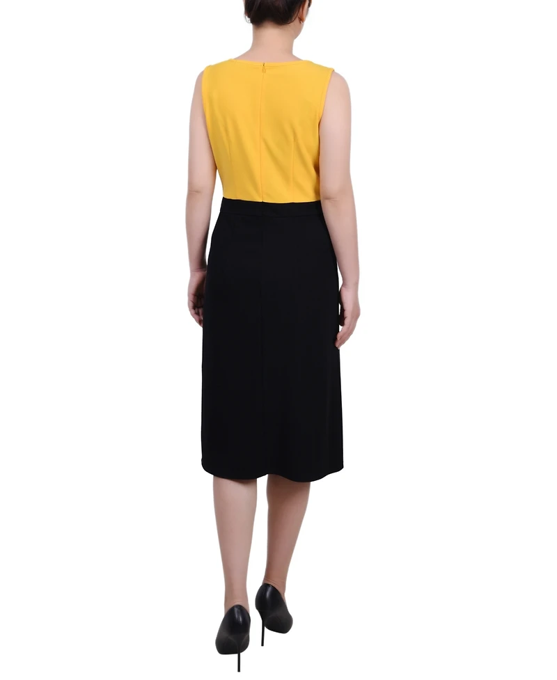 Ny Collection Women's 3/4 Sleeve Dress, 2 Piece Set