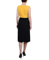 Ny Collection Women's 3/4 Sleeve Dress, 2 Piece Set