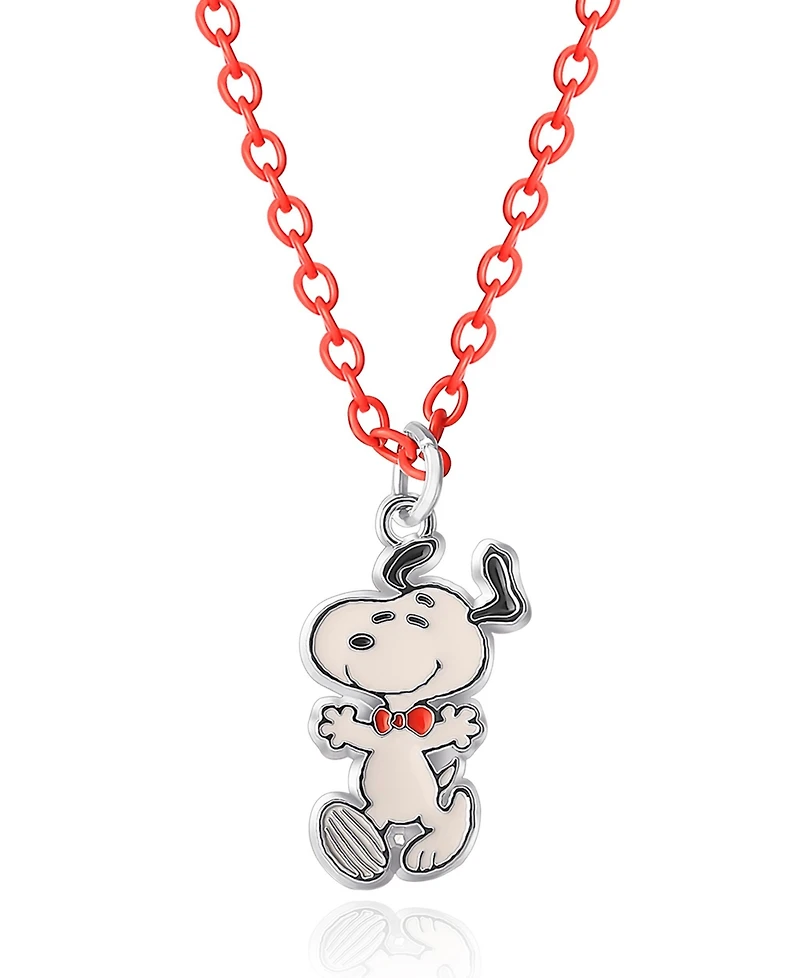 Peanuts Snoopy Fashion Necklace and Earring Set, 16 + 3'' Chain