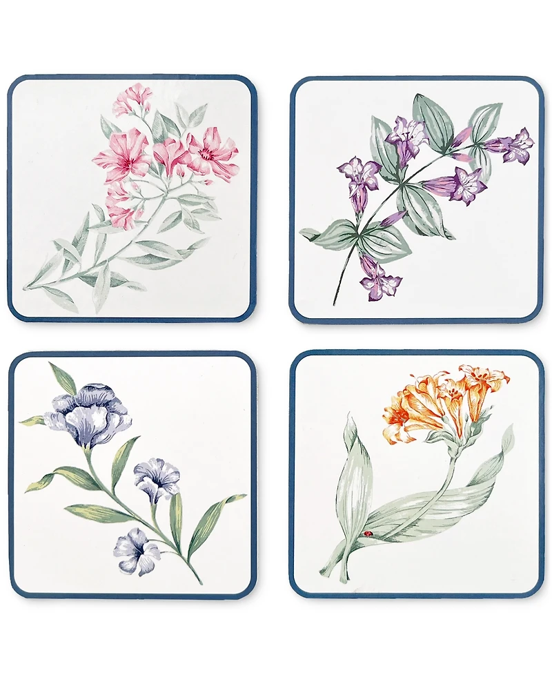 Lenox Butterfly Meadow Garden Cork Coasters, Set of 4