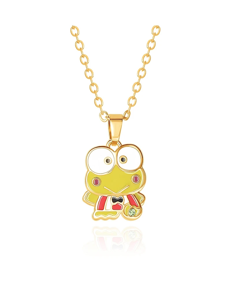 Sanrio Hello Kitty Enamel Kerropi 3D Pendant, 16+ 2'' Chain
