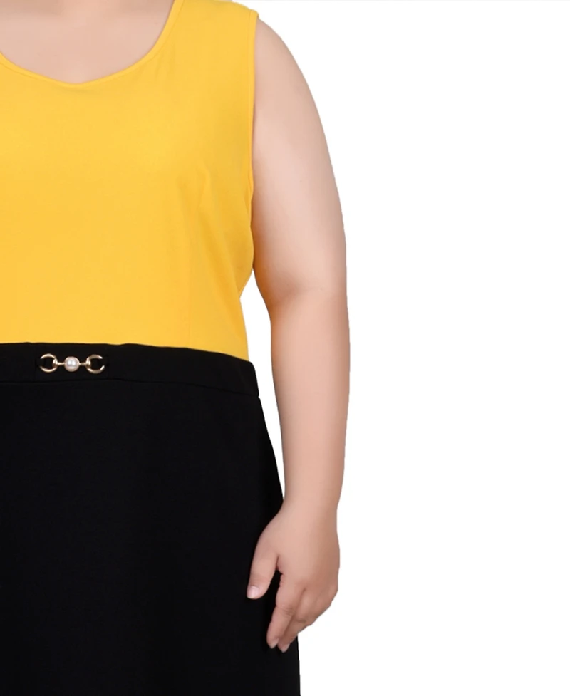 Ny Collection Plus 3/4 Sleeve Dress, 2 Piece Set
