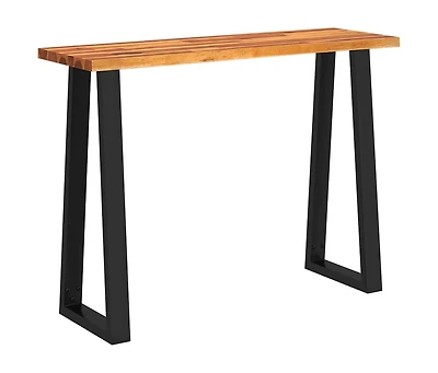 Console Table with Live Edge 43.3"x13.8"x31.5" Solid Wood Acacia