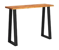 Console Table with Live Edge 43.3"x13.8"x31.5" Solid Wood Acacia