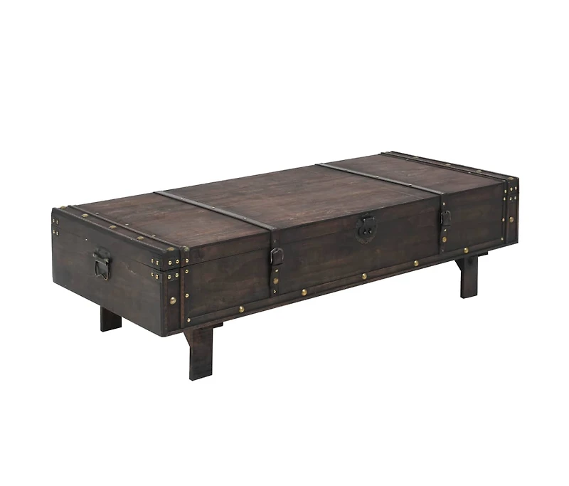 Coffee Table Solid Wood Vintage like Style 47.2"x21.7"x13.8"