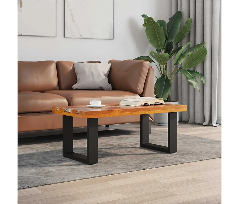 Coffee Table Teak Resin 39.4"x19.7"