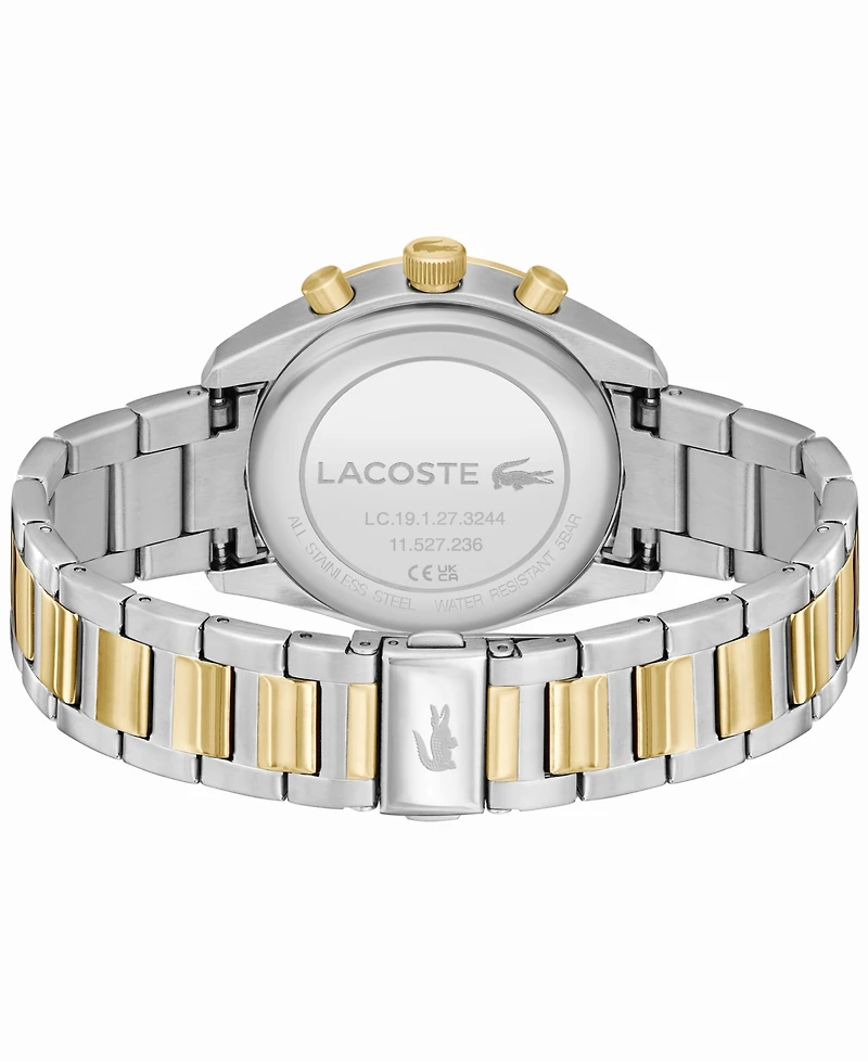 Lacoste Men's Boston Chronograph Two-Tone Stainless Steel Bracelet Watch 42mm