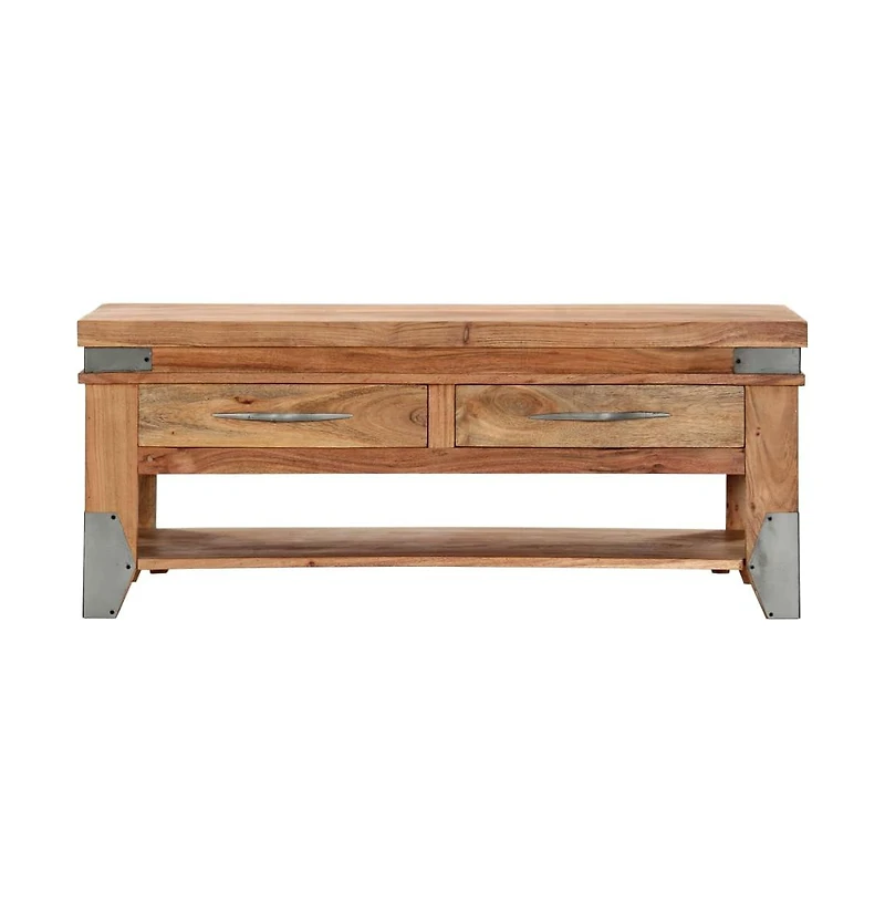 Coffee Table 43.3"x20.5"x17.7" Solid Acacia Wood