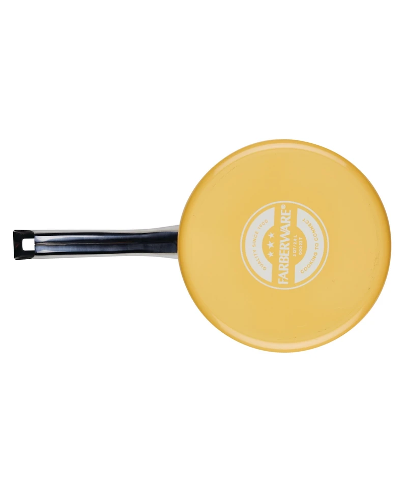 Farberware Style Aluminum Nonstick 3 Quart Cookware Straining Saucepan with Lid