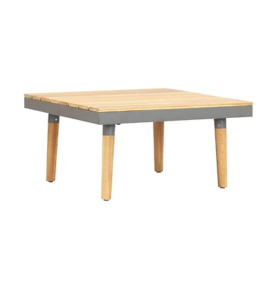 Garden Coffee Table 23.6"x23.6"x12.4" Solid Acacia Wood