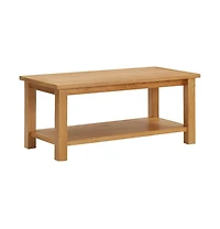 Coffee Table 35.4"x17.7"x15.7" Solid Oak Wood