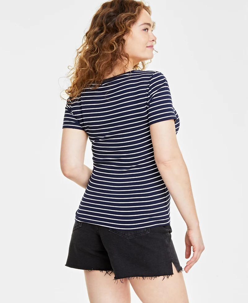 On 34th's Women's Knit Square-Neck Top