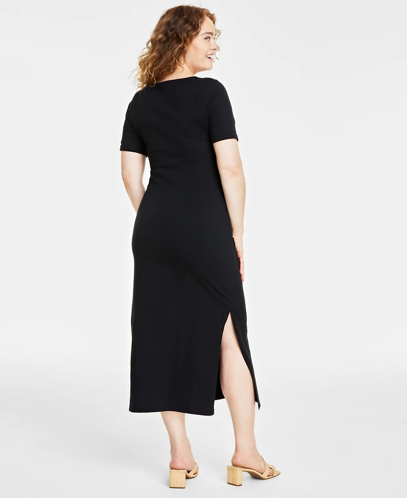 On 34th Women's Crewneck Wrap Tie Dress