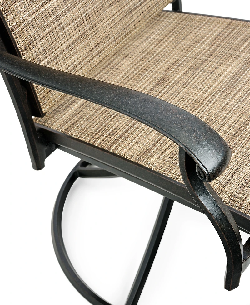 Wythburn Mix and Match Filigree Sling Outdoor Swivel Chair, Created for Macy's