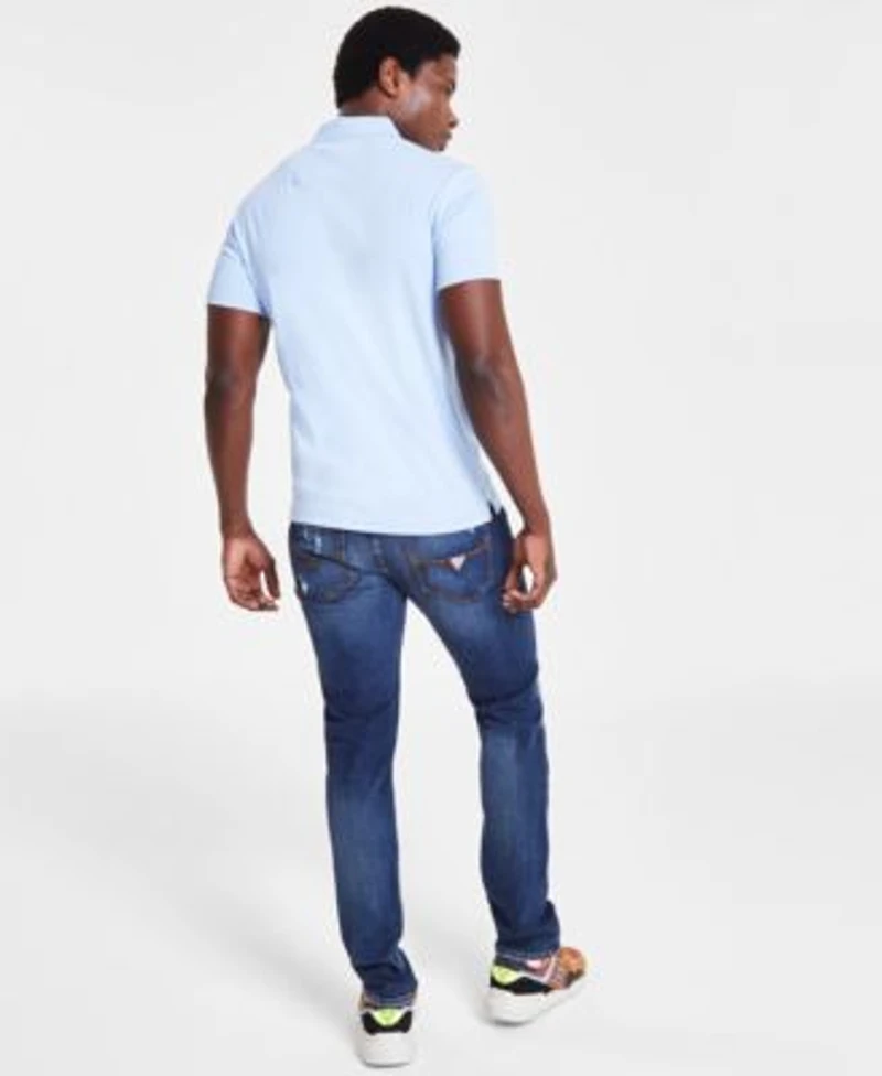 Guess Mens Nolan Polo Slim Tapered Jeans