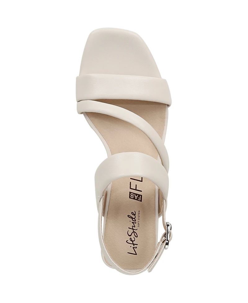 LifeStride Women's Celia Asymmetrical Block Heel Dress Sandals