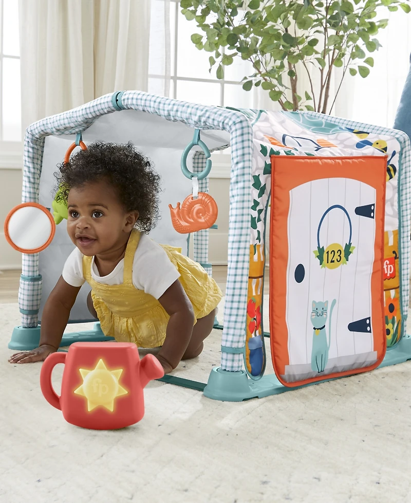 Fisher Price 3-in-1 Baby Gym with Tummy Time Playmat, Tunnel and Toys, Crawl Play Activity Gym