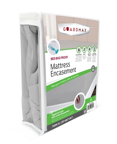 Guardmax Waterproof Zippered Mattress Encasement - Twin Xl Size (9-11 Deep