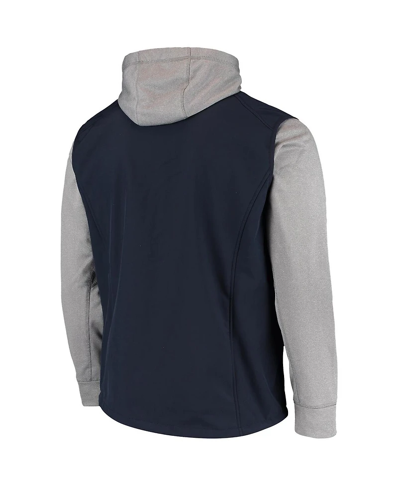 Men's Dunbrooke Navy, Gray New England Patriots Alpha Full-Zip Jacket