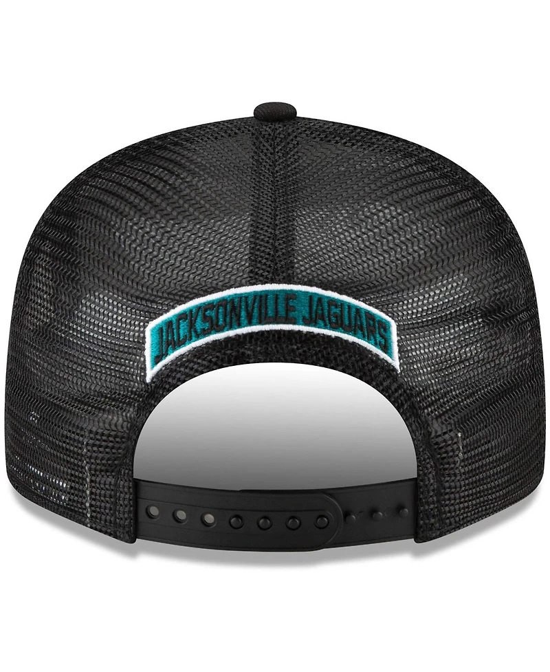 Men's New Era Black Jacksonville Jaguars Shade Trucker 9FIFTY Snapback Hat