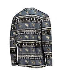Men's Concepts Sport Charcoal Ucf Knights Ugly Sweater Long Sleeve T-shirt and Pants Sleep Set