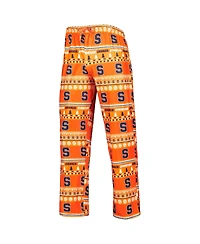 Men's Concepts Sport Orange Syracuse Swivel Long Sleeve T-shirt and Pants Sleep Set