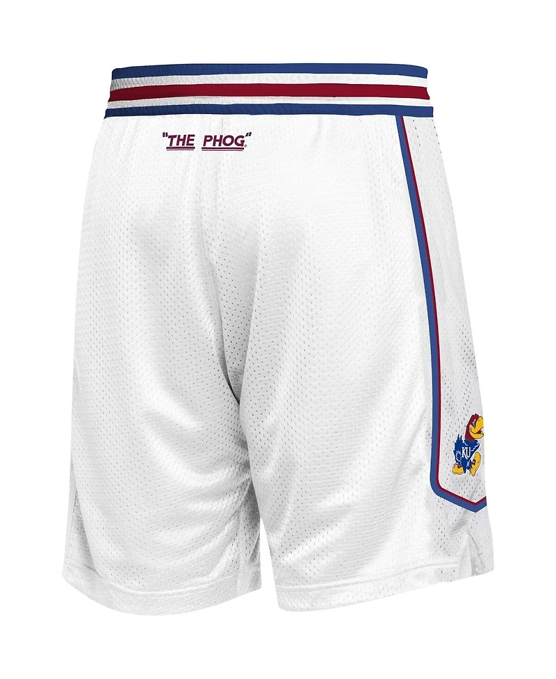 Men's adidas White Kansas Jayhawks Swingman Replica Basketball Shorts
