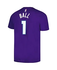 Men's Jordan LaMelo Ball Purple Charlotte Hornets 2022/23 Statement Edition Name and Number T-shirt