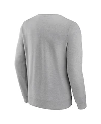 Men's Fanatics Heather Gray Distressed Washington Commanders Playability Pullover Sweatshirt