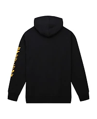 Men's Mitchell & Ness Black Pittsburgh Steelers Gridiron Classics Big Face 7.0 Pullover Hoodie