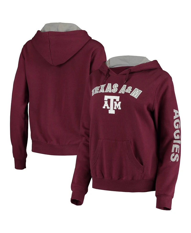 Women's Colosseum Maroon Texas A&M Aggies Loud and Proud Pullover Hoodie