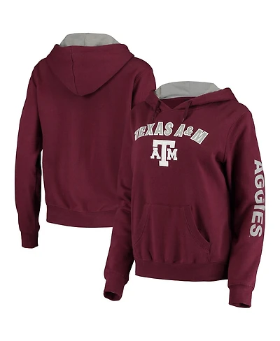 Women's Colosseum Maroon Texas A&M Aggies Loud and Proud Pullover Hoodie