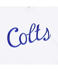 Women's The Wild Collective White Indianapolis Colts Cheer V-Neck Fleece Pullover Sweatshirt