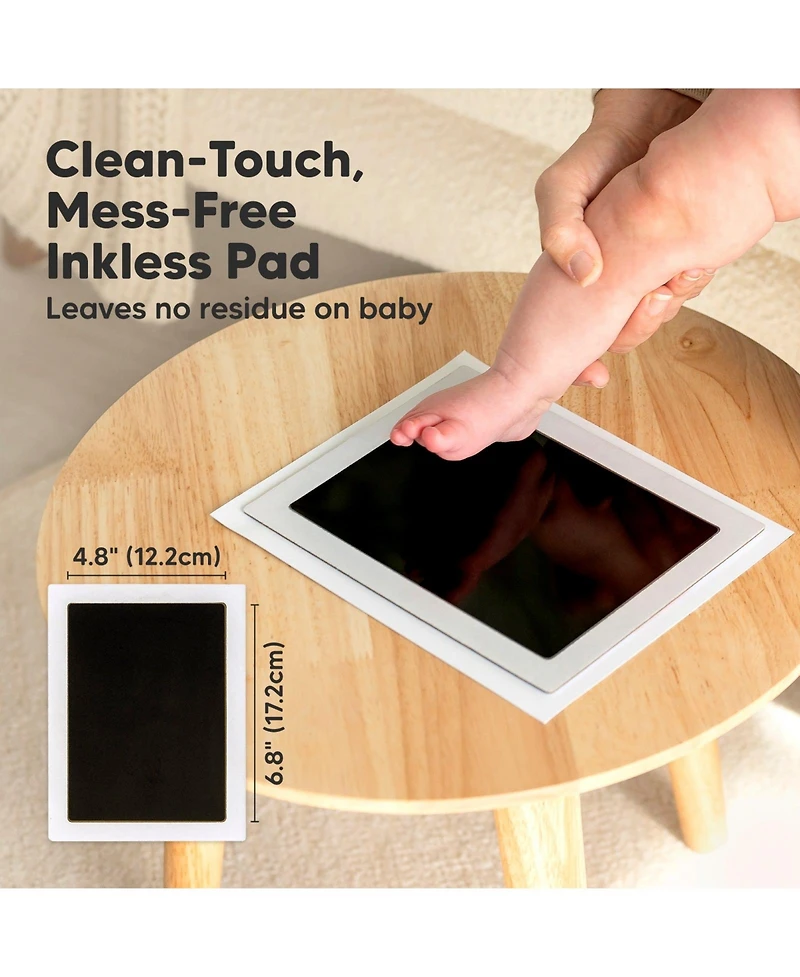 KeaBabies Kids 1pk Inkless Ink Pad Hand and Footprint Kit, Clean Touch Dog Paw, Nose Print Kit Pet Safe, Jumbo