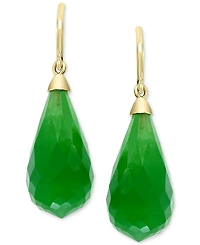 Effy Dyed Jade Fancy-Cut Briolette Drop Earrings in 14k Gold