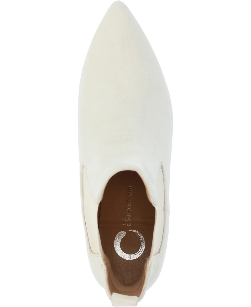 Journee Collection Women's Tenlee Wide Width Pointed Toe Kitten Heel Dress Booties