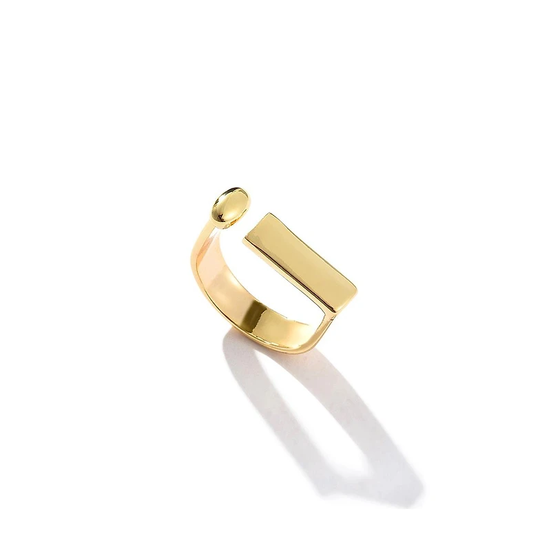 Sohi Women's Gold Minimal Bar Ring