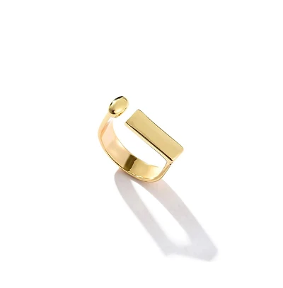 Sohi Women's Gold Minimal Bar Ring
