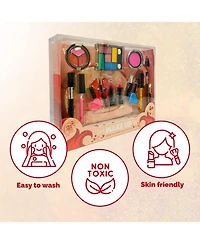 The New York Doll Collection Washable Girls Makeup Kit - 16 Pieces Set