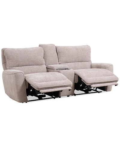 Closeout! Deklyn 89" 3-Pc. Zero Gravity Fabric Sofa with 2 Power Recliners & 1 Console, Created for Macy's