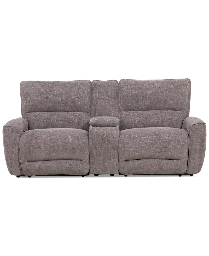 Closeout! Deklyn 89" 3-Pc. Zero Gravity Fabric Sofa with 2 Power Recliners & 1 Console, Created for Macy's