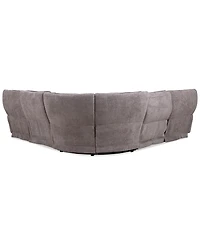 Closeout! Deklyn 116" 5-Pc. Zero Gravity Fabric Sectional with 2 Power Recliners, Created for Macy's