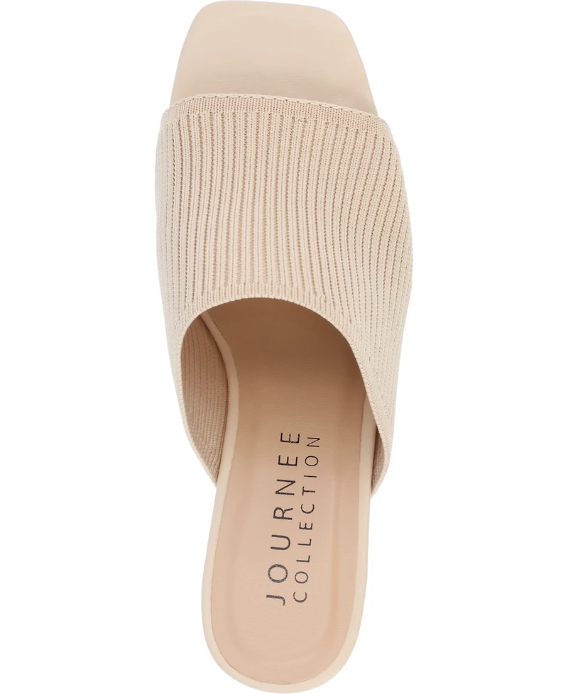 Journee Collection Women's Lorenna Block Heel Slide Sandals