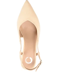 Journee Collection Women's Knightly Satin Slingback Pumps