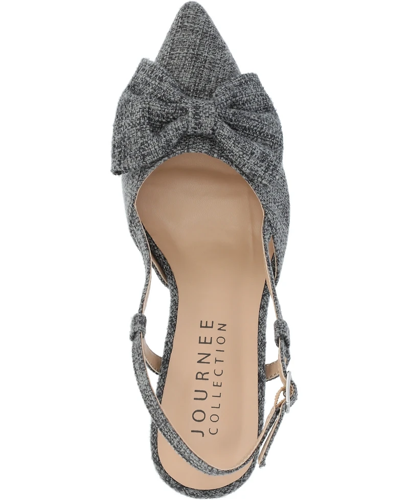 Journee Collection Women's Tailynn Wide Width Slingback Block Heel Pumps