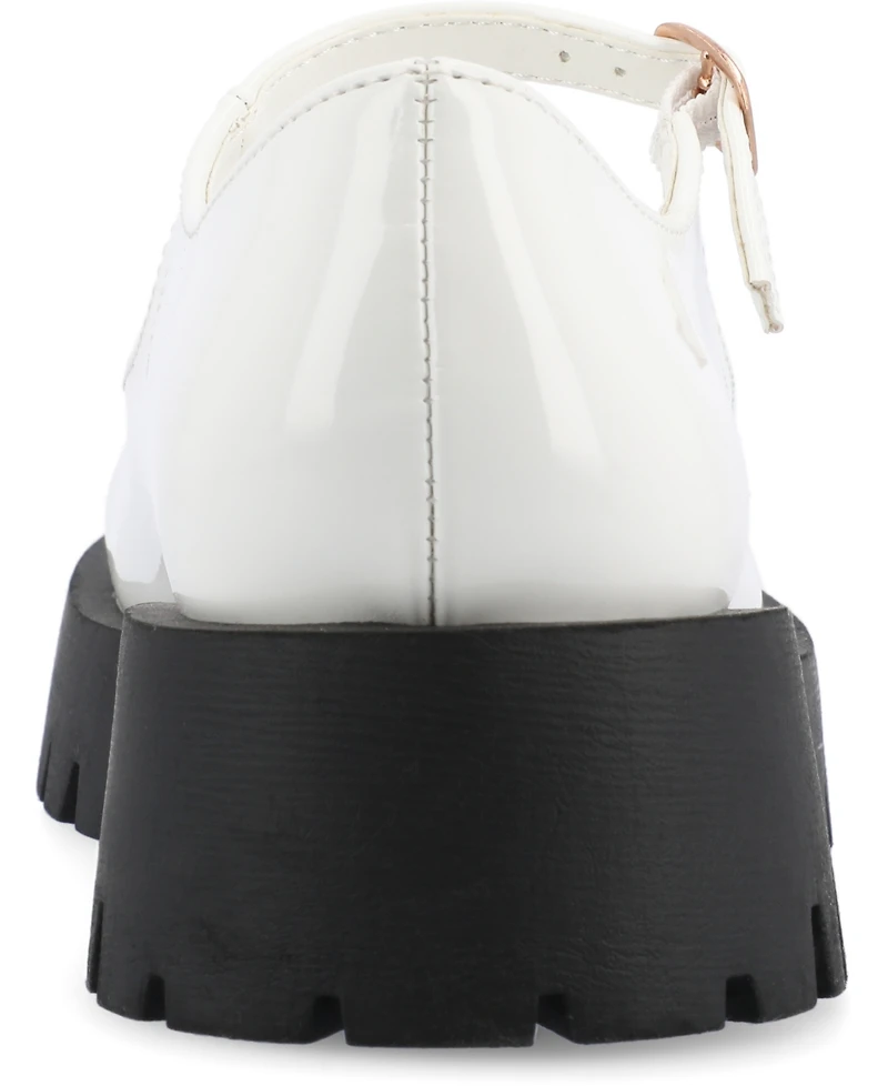 Journee Collection Women's Kamie Lug Sole Mary Jane Flats