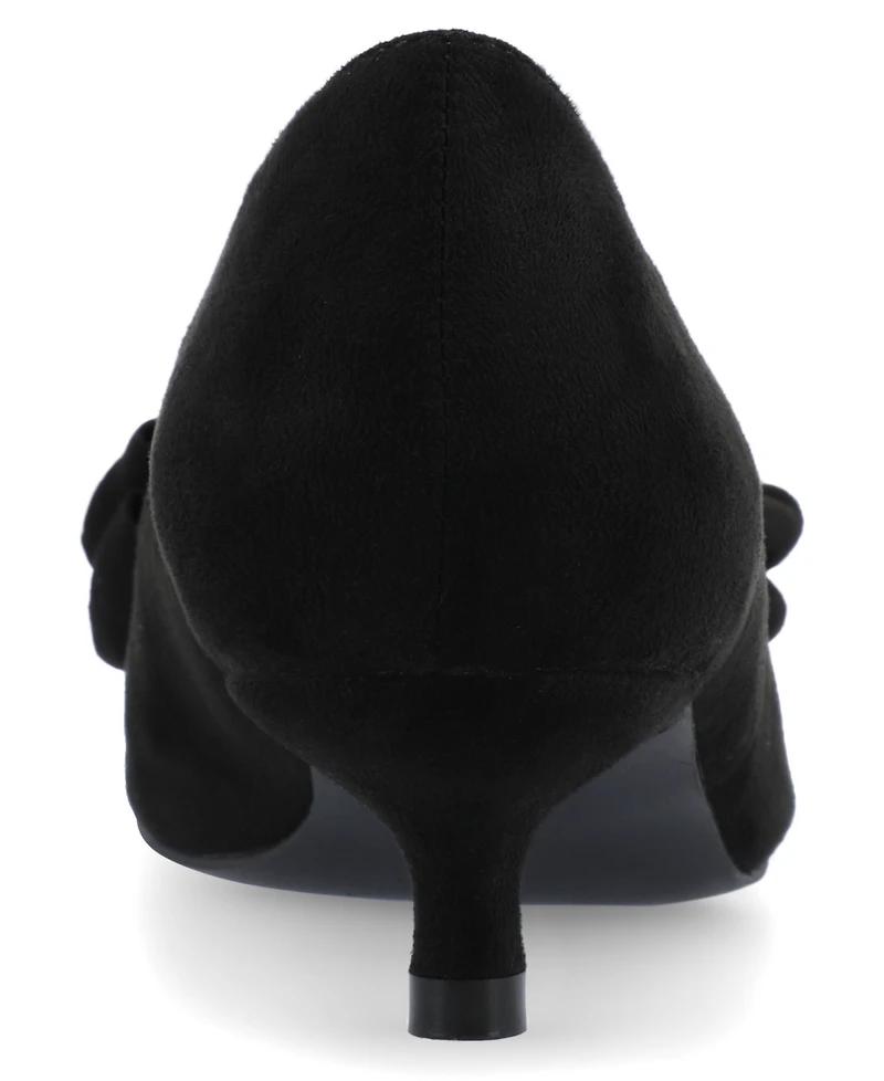 Journee Collection Women's Orana Wide Width Pointed Toe Kitten Heel Pumps