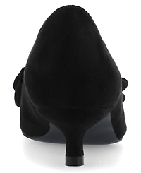 Journee Collection Women's Orana Wide Width Pointed Toe Kitten Heel Pumps