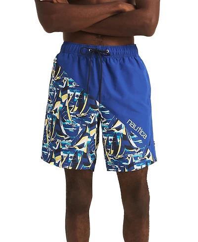 Nautica Men's Heritage Diagonal Full Elastic 8" Swim Trunks
